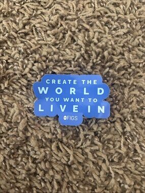 FIGS Sticker - "Create The World You Want To Live In"